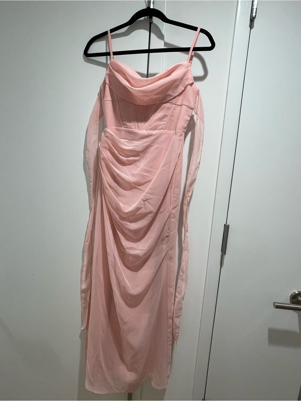 Azazie Mai Powder Pink Dress